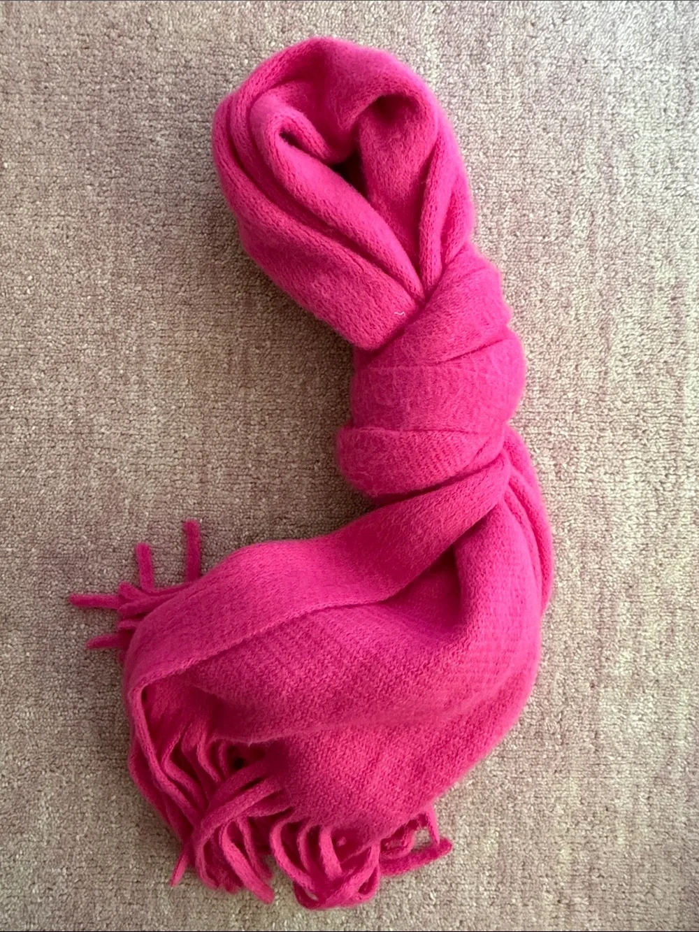 Steve Madden Hot Pink Fringe Scarf